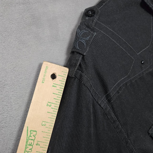 Roar Shirt Mens 2XL XXL Black Embroidered‎ Y2K designer slim fit long sleeve - Picture 8 of 12